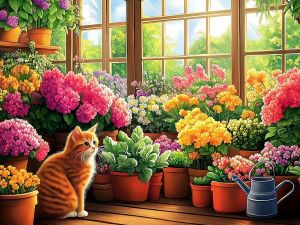 Kayou | Large Size Jigsaw Puzzle 500/1000/1200/2000 Pcs Flower House Jigsaw Puzzles for Adults Stress Relief Toys Gift Home Decor