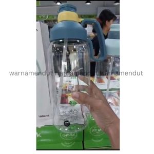 Botol Air Minum Dg Sedotan Big Active Water Bottle Holder 1800ml Bpa Free WMO LNL