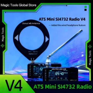 AMNVOLT V4 ATS MINI SI4732 All Band DSP Radio  FM/AM/SSB/LSB/USB Receiver  Built-in Hi-Z Headphone Amplifier Genuine