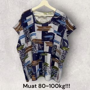 MUAT 80-95KG!!! BAJU BALI BLUS JUMBO LD 140 FIT TO XXXXL SJ/A REAL PICT