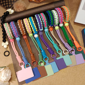 Mobile Phone Lanyard Hanging Decoration Can Be Carried Twist Rope Anti-loss Pendant Fashion Strong Wrist Short Straps