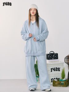 F426 | Spring Casual Loose Fit Faux Suede Sportswear Suit