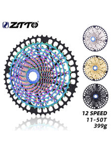 ZTTO Mountain Bike 12 Speed Ultra Light Integrated Flywheel Colorful Cassette Gear 11-50T HG for Cycling Equipment Parts