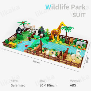MOC Động Vật Sở Thú Khối Xây Dựng Bộ Tương Thích Cổ Điển Thành Phố Bạn Bè Động Vật Hoang Dã Gạch Đồ Chơi Montessori Quà Tặng Cho Trẻ Em 3-12 Tuổi
