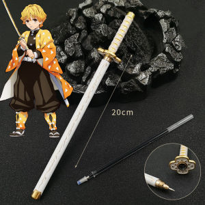 Bandai | New 17 Styles Japan Anime Demon Slayer Model Gel Pen 0.5mm Black Refill Cosplay Prop Kid Student Gift SlayerWeapon Sword