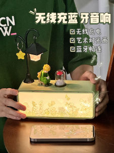 Portable Mini Bluetooth Speaker High Sound Quality Wireless Birthday Gift Home Use Atmosphere Night Light Retro Style Sound Box