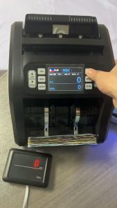 Money Counter Machine With Detector Fake Money Detector Banknote Bill Counter UVMG Multi Currency Counting Machine LCD Display Value Money Counting Machine Money Bill Counter Total Value Mix Counting Machine for Financial Bills Banks Supermarket Store