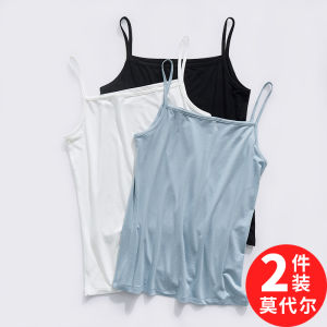 Modal Small Sling Vest Womens Short Tops Spring and Summer Sleeveless Inner Match Black White Outer Wear Bottoming Shirt Thin