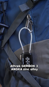 ALLTREK Gembok 3 Angka Gembok Kombinasi Gembok Multifungsi Gembok Tas Koper Zinc Alloy