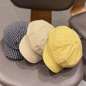 หมวกหมวกทรงแปดเหลี่ยมระบายอากาศลำลองฮิตแนวเกาหลีของผู้หญิงแก๊ปสไตล์อังกฤษแนวญี่ปุ่นหมวกเบเร่ต์แบบบางสำหรับฤดูใบไม้ผลิและฤดูร้อนฤดูใบไม้ผลิ