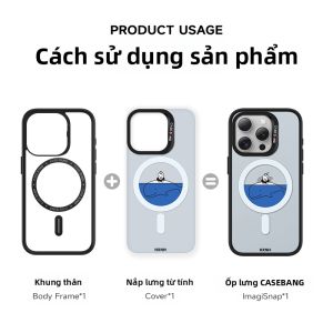 Casebang | CASEBANGx Huaxin Boy lớp chung hương vị dòng sản phẩm rõ ràng muốn yên tĩnh và đáng ngạc nhiên Vỏ điện thoại di động hút từ tính thích hợp cho iPhone18promax/17ProMax/17Pro/16promax/15