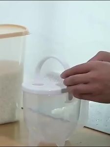Lazy Person Rice Washing Sieve With Drain Portable Creative Rice Washer Strainer Bowl with Handle Quick Washing Rice Device