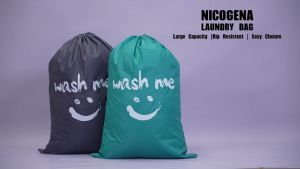 Wash Me Laundry Storage Bag Foldable Nylon Clothing Clothes | Portable Washable Dirty Clothes Organizer Bag. (1pc)