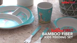 BabiesFIRST Bamboo Feeding Set Animal 3D Eco Friendly Tableware Peralatan Makan Bayi BF501