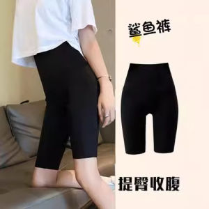 Barbie Waist Slimming Yoga Pants Shark Short Shorts Womens Summer Thin Five-Quarter Length Leggings Thin Leggings Cycling Pants