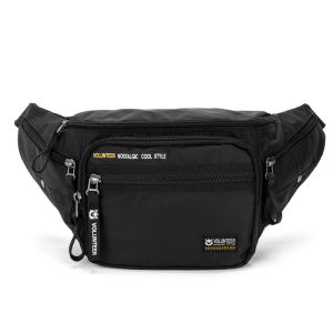 Volunteer | Mens Multi-Layer Oxford Cloth Crossbody Chest Bag Fashionable Mid-Aged Backpack Casual Style Zipper Closure Soft Shoulder Bag