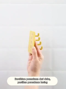 Gantungan Tempel Dinding 4 Kait Lipat Untuk Baju Tas Kunci Peralatan Dapur Ruang Tamu Cantelan Hook Dinding Kamar Mandi Barang Unik Murah Lucu Import -REX-MART (BAYAR DITEMPAT/COD)