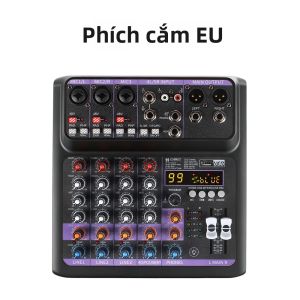 Bàn Trộn Âm Thanh 5 Kênh Dành Cho Karaoke Phòng Thu Tại Nhà Với 99 Hiệu Ứng DSP OTG EQ 3 Dải Nguồn Phantom 48V Đèn LED