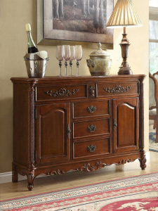 American Vintage Solid Wood Buffet Cabinet
