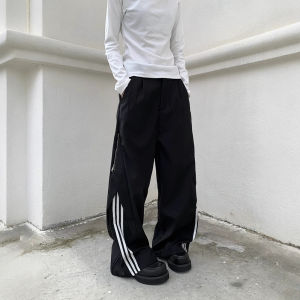 Quần Ống Rộng Phong Cách Mỹ Cho Nữ Quần Dài Thường Ngày Quần Điêu Khắc Đường Phố Quần Thể Thao Quần Ống Rộng Quần Dài Thẳng