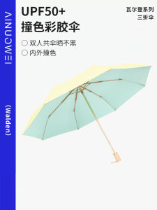 Womens Sun Umbrella UV Protection Colorful Foldable Sunny Rain Two-use Sunshade Umbrella High Aesthetic Value