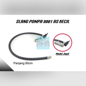Selang Pompa Tabung Ban Sepeda Motor 9001 Model Jepit Hitam | High Quality