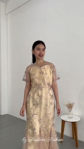 Feodora Fashion (PREMIUM) DRESS CAROLINE [ M L XL XXL ] / DRESS PESTA ACARA NATAL / DRESS PREMIUM WANITA