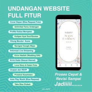Undangan digital Tema Merah 2 - Undangan Pernikahan Website Custom Premium Murah