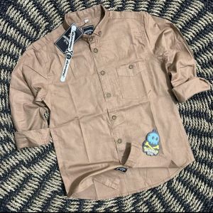 KEMEJA ANAK-ANAK MOCA POLOS KEMEJA PANJANG KATUN CIGARET