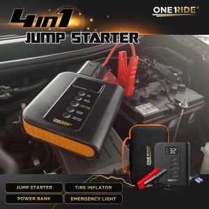 ONERIDE Ultimate 4 in 1 Jump Starter 150PSI Tire Pump Tyre Inflator Powerbank LED Car Start Jumper Kereta Power Bank