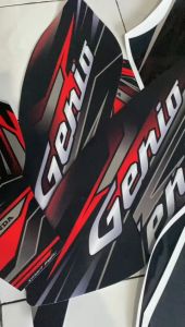 (FREE KEYCHAIN) Decal Stiker Striping Scoopy CUSTOM Lucu Aestethic