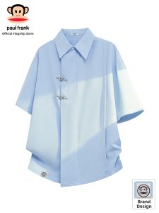 Paul Frank | Traditional Mandarin Collar Casual Shirt Lightweight Breathable Loose