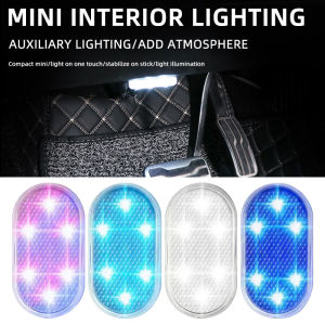 Motion Sensor Led Ligh Multi Color Car Lights Wireless Mini USB Charging Light Roof Ceiling Sensor Read Lamp for Car Trunk Door