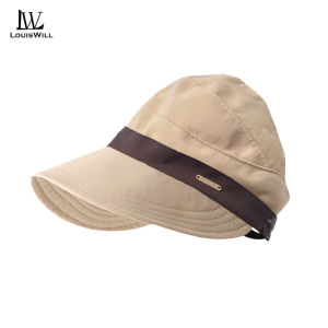 LouisWill Women Sun Cap Sun Visor Hat Half Empty Top Large Brim Summer Visor Cap Women High Ponytail Baseball Cap Sunscreen Cap Outdoor Urban Sports Sun Protection Hat Can Wear Mask for Outdoor Travel