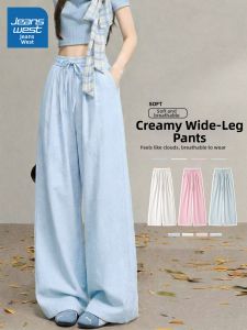 Jeanswest | Lightweight Summer High Waist Loose Ice Silk Casual Pants