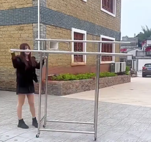 💥24H COD💥 Drying Rack Adjustable SUS304 260*165*60cm Nakatiklop Sampayan Stainless Clothes Hanger Indoor Outdoor Heavy Duty Clothes Hanger With Shoes Racks Wind Resistance Clothes Rack Load-bearing 800kg Retractable Foldable Mobile