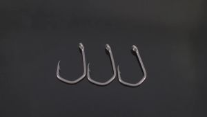 Móc Câu Cá Thép Carbon Cao Hirisi 100 Chiếc Phủ PTFE Bền Có Mắt Kiểu Móng Vuốt Dụng Cụ Câu Cá 8019