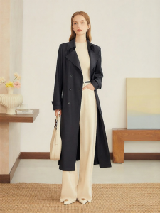 Commuter Fashion Merino Wool Blend Tweed Coat
