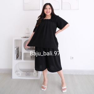 babydool jumbo ld 150/setelan wanita jumbo/baju jumbo/baju santai jumbo/baju bahan crinkle jumbo