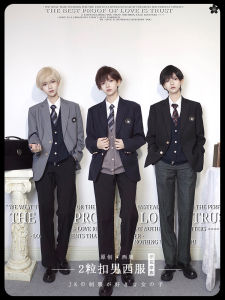 Sakura Family Jk Uniform DK [Mens Suit] Large and Small Size Student Business Attire Suit Pants Set Outerwear Customization