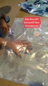 VB-03 Army 80 x 100 CM Plastik Vakum Baju Vacuum Storage Compression Clothes Laundry Travel Bag Kompresi Simpan Seprei Selimut Pakaian