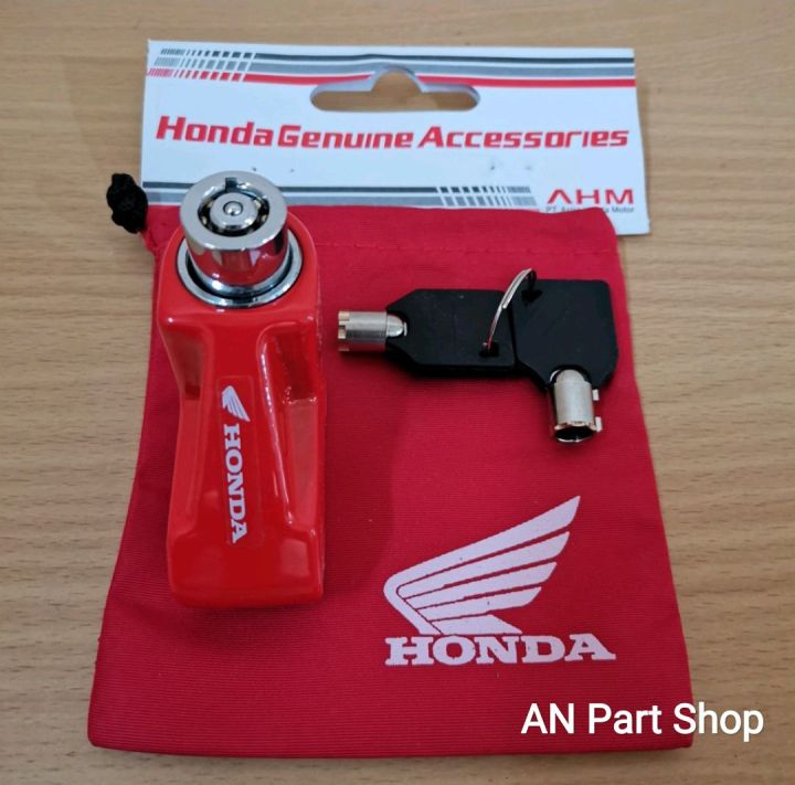 Kunci Gembok Cakram Motor Disc Lock Anti Maling Original Honda