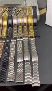 Vòng Đeo Tay Bằng Thép Không Gỉ Nguyên Khối 20mm Có Khóa Trượt Khóa Gập Oyster Được Đánh Bóng Và Mài Bóng Dành Cho Nam Giới