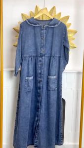 Gamis Dress Light Snow Model Terbaru / Casual Dress / Fashion Muslim Kekinian / Baju Dress Wanita Matt Jeans Terbaru / Andara Dress