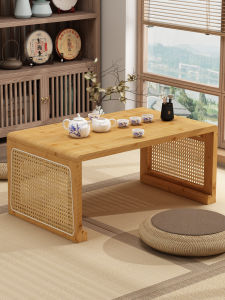 Japanese Style Tatami Folding Table Non-Solid Wood Floor Sitting Low Table Zhejiang Province Bamboo Material Artistic Design