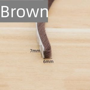 10M Brush Strip Self Adhesive Door Window Sealing Strip Home Door Window Sound Insulation Seal Film Door Swal Weather Strip