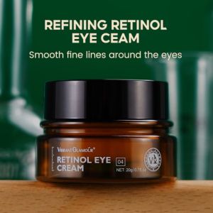VIBRANT GLAMOUR [BPOM] Retinol Eye Cream 20g Krim Mata Retinol Ganda Menghaluskan kerutan Memudarkan Lingkaran Hitam Hyaluronic Anti Aging Pelembab Menghilangkan Kerut Pemutih Anti Bengkak Mengurangi Lingkaran Hitam Di Bawah