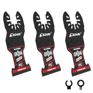 3pcs Carbide Oscillating Multitool Blades Obsidian Universal Quick Release Oscillating Saw Blades for Metal Wood Drywall