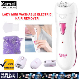 KEMEI km-290r Rechargeable Electric Lady Epilator Womens Hair Removal Electric Shaver For Women Epilator