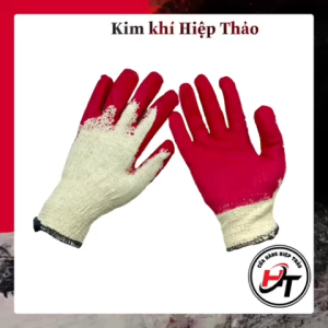 Găng tay bảo hộ lao động sợi phủ sơn cao su đỏ giá rẻ chất lượng hàng đúng cam kết GT-DO